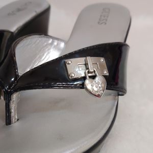 guess sierra wedge flip flop